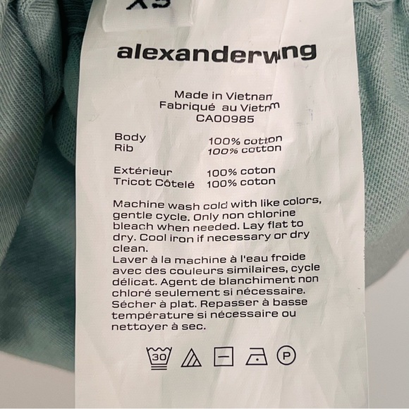 T By, Alexander Wang, Size: XS, Mini, Blue/Mint, EUC, Draw Strings on the side - Picture 10 of 10